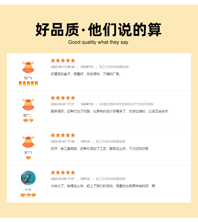 天地盖月饼盒定制客户回馈 天地盖月饼盒定制客户回馈